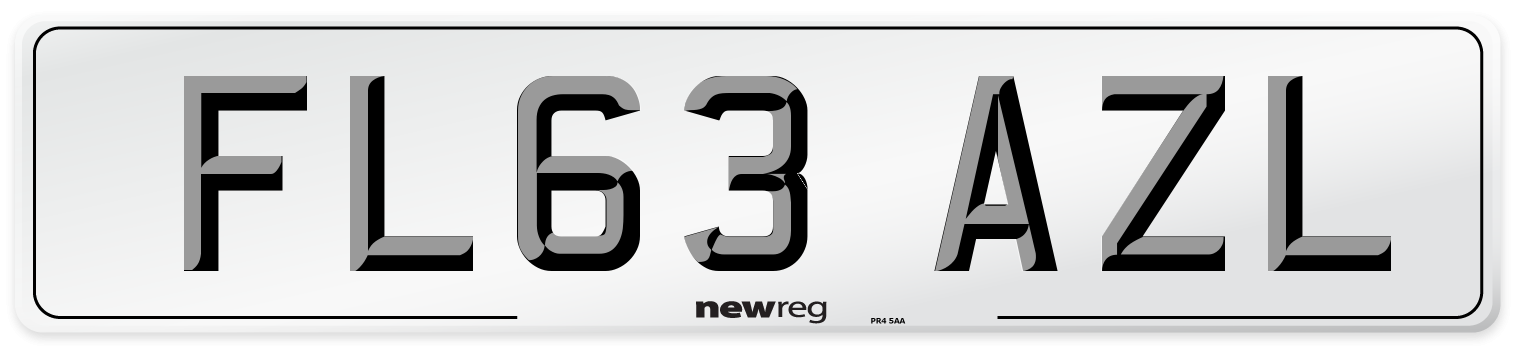 FL63 AZL Number Plate from New Reg